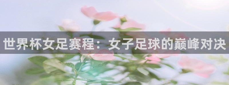 亚洲区世界杯预选赛：世界杯女足赛程：女子足球的巅峰对决